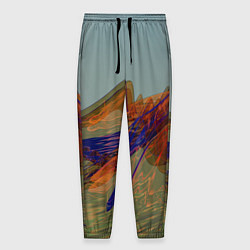 Мужские брюки Волнообразные разноцветные музыкальные линии
