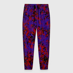 Брюки на резинке мужские Синие и красные пятна, цвет: 3D-принт