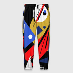 Брюки на резинке мужские Абстракция в стиле супрематизм, цвет: 3D-принт