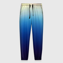 Брюки на резинке мужские Blue gradient colors, цвет: 3D-принт