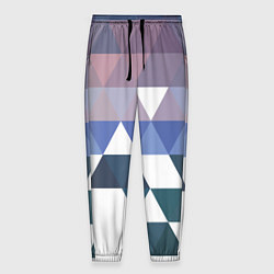 Мужские брюки Абстрактные разноцветные треугольники в паттерне