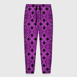 Мужские брюки Геометрический узор в пурпурных и лиловых тонах