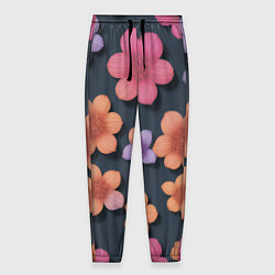 Мужские брюки Разноцветные ромашки