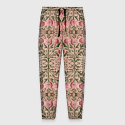 Мужские брюки Переплетение из розовых цветов