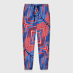 Мужские брюки Красно-синие абстрактные полосы