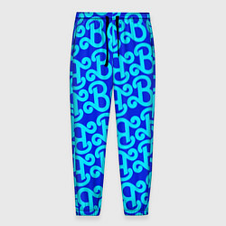 Мужские брюки Логотип Барби - синий паттерн