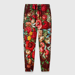 Мужские брюки Платок цветочный узор