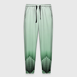 Мужские брюки Зеленый градиент с ромбами