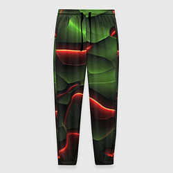 Мужские брюки Объемные красно зеленые плиты