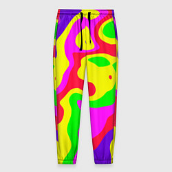 Брюки на резинке мужские Абстракция пять цветов, цвет: 3D-принт