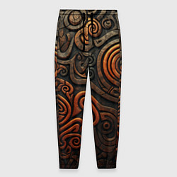 Мужские брюки Асимметричный паттерн в викингском стиле