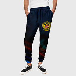 Брюки на резинке мужские Спортивная россия герб, цвет: 3D-принт — фото 2