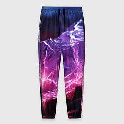 Мужские брюки Стеклянный камень с фиолетовой подсветкой