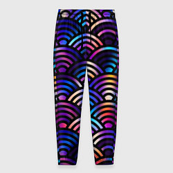 Мужские брюки Разноцветные волны-чешуйки