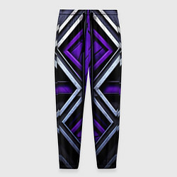 Мужские брюки Фиолетовые вставки на черном фоне