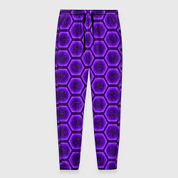 Брюки на резинке мужские Энергетический щит - фиолетовый, цвет: 3D-принт