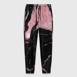 Мужские брюки Черно-розовый мрамор