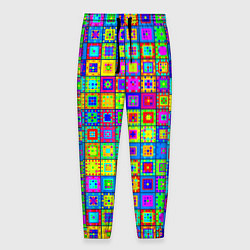 Мужские брюки Узор из разноцветных квадратов
