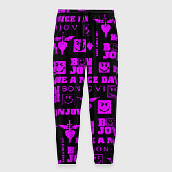 Мужские брюки Bon Jovi neon pink rock