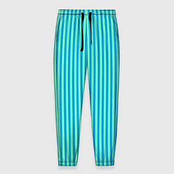 Мужские брюки Зелёно-голубой полосатый
