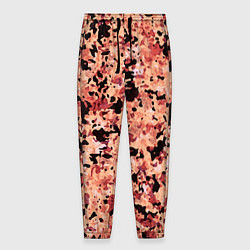 Брюки на резинке мужские Абстракция персиковый пятнистый, цвет: 3D-принт