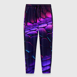Мужские брюки Фиолетовая абстрактная текстура неоновая