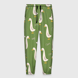 Мужские брюки Утки на зеленой травке - паттерн