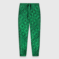 Мужские брюки Насыщенный зелёный текстурированный