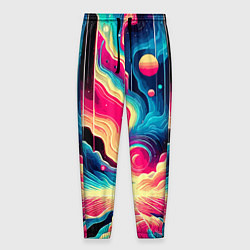 Мужские брюки Neon space fantasy - ai art