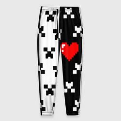 Мужские брюки Minecraft pattern love