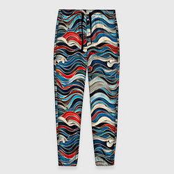 Мужские брюки Разноцветные абстрактные волны