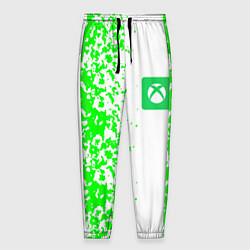 Брюки на резинке мужские Xbox кислотные зеленые краски, цвет: 3D-принт