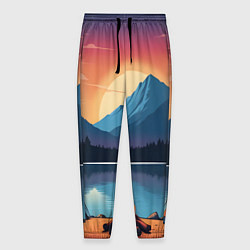 Мужские брюки В лесу с палаткой