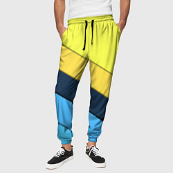 Брюки на резинке мужские Геометрия полосы спорт, цвет: 3D-принт — фото 2