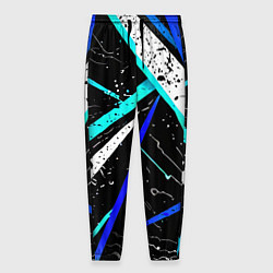 Брюки на резинке мужские Разноцветные праздничные линии, цвет: 3D-принт