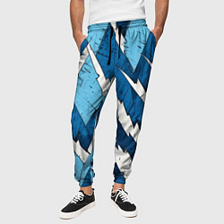 Брюки на резинке мужские Геометрический камуфляж, цвет: 3D-принт — фото 2