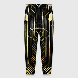 Мужские брюки Gold lines on a black background
