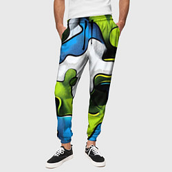Брюки на резинке мужские Камуфляж в стиле графитти, цвет: 3D-принт — фото 2
