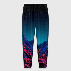 Брюки на резинке мужские Psychedelic music art, цвет: 3D-принт