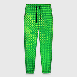 Брюки на резинке мужские Сочный зелёный абстрактный, цвет: 3D-принт