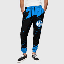 Брюки на резинке мужские Schalke 04 fc blue color, цвет: 3D-принт — фото 2