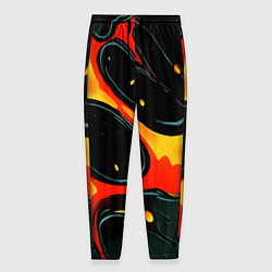 Мужские брюки Оранжевые разломы текстура