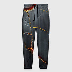 Мужские брюки Серая текстура с золотым изломом