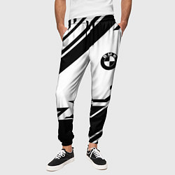 Брюки на резинке мужские BMW geometry black, цвет: 3D-принт — фото 2