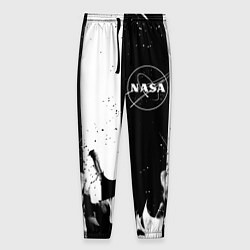 Мужские брюки Nasa черно белый огонь