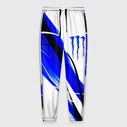 Брюки на резинке мужские Monster energy линии абстракции, цвет: 3D-принт