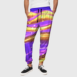 Брюки на резинке мужские Блестящая волнистая текстура, цвет: 3D-принт — фото 2