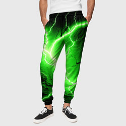 Брюки на резинке мужские Color green black, цвет: 3D-принт — фото 2