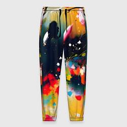 Брюки на резинке мужские Глубокая абстракция, цвет: 3D-принт