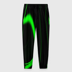 Брюки на резинке мужские Color green light green black, цвет: 3D-принт